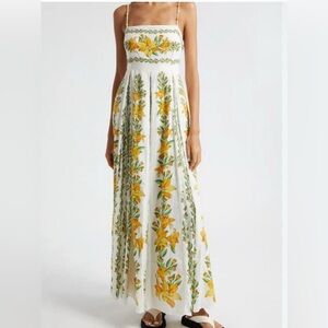 Off-White Tropical Lightness Sleeveless Maxi Dress - FARM RIO